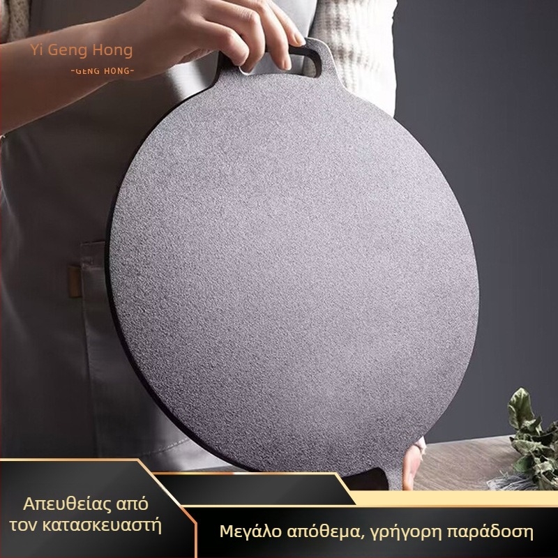 Τηγάνι από χυτό σίδηρο για πολύσπορες τηγανίτες, κινέζικου στυλ, επίπεδη βάση, αντικολλητικό
