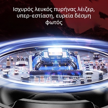 Φακός χειρός με εξαιρετικά φωτεινό φωτισμό μεγάλης εμβέλειας για πεζοπορία, νυχτερινή ανάβαση και επείγουσες καταστάσεις