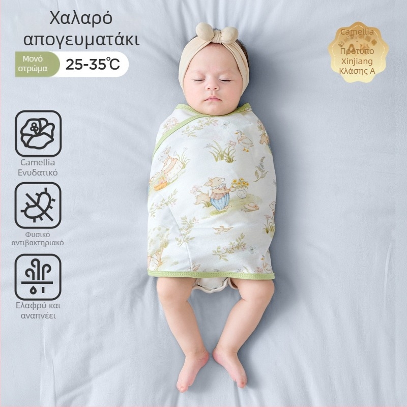 Jingqi βρεφικός υπνόσακος, ελαφρύς καλοκαιρινός wrap για νεογέννητα, βοήθεια για ήρεμο ύπνο την άνοιξη