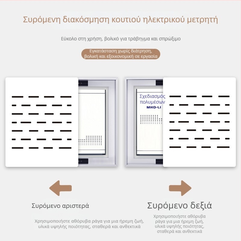 Κάθετος διακοσμητικός πίνακας για ηλεκτρική μετρητής με οπές, για κουτί σημάτων πολυμέσων, μοντέρνο μινιμαλιστικό κάλυμμα για κουτί χαμηλής τάσης