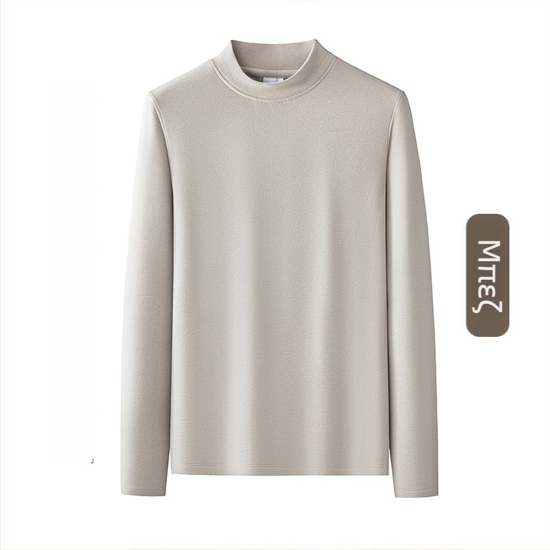 Ανδρικό μακρυμάνικο T‑shirt με στάσιμο γιακά, βασικό στρώμα από modal για τον χειμώνα, υψηλής ποιότητας