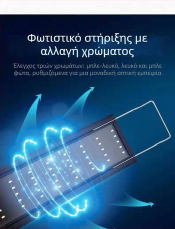 LED πλήρους φάσματος λαμπτήρας ενυδρείου για υδάτινα φυτά, αδιάβροχο με στήριγμα.