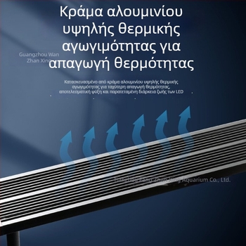 Έξυπνη LED λάμπα ενυδρείου πλήρους φάσματος για υδρόφυτα – μικρό φωτιστικό ενυδρείου