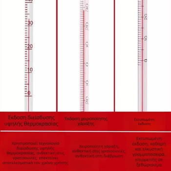 Θερμόμετρο με γυάλινη ράβδο για θερμοκρασία νερού και λαδιού — υψηλής ακρίβειας για βιομηχανική, εργαστηριακή και οικιακή χρήση (υδραργύρου/αλκοόλης)