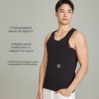 Καλοκαιρινή unisex αμάνικη φανέλα από βαμβάκι, λεπτή, διαπνέουσα, απορροφητική στον ιδρώτα, για προπόνηση