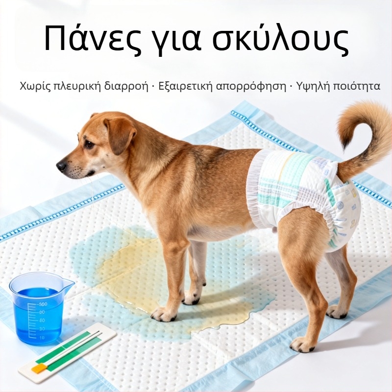 Cat Face Πανες για Σκύλους, XL, 10 τεμάχια, Cartoon στυλ, Υγιεινά παντελόνια για κατοικίδια, Υλικό fluff pulp/πολυμερές