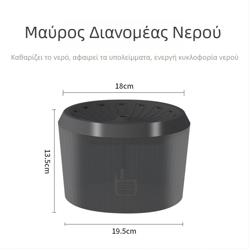 Νέος διανομέας νερού για κατοικίδια με προστασία από διαρροές, αυτόματη κυκλοφορία και φιλτράρισμα για γάτες και σκύλους