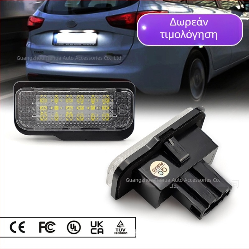 LED φως πινακίδας για Tesla Model S, 12V, 3W, 6500K, 2835 LED, περίβλημα πολυκαρβονάτης
