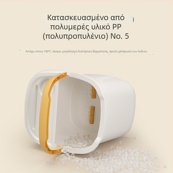 Μπανιέρα ποδιών ύψους μέχρι γάμπες με μόνωση και λειτουργία μασάζ, βαθιά πλαστική λεκάνη ποδιών