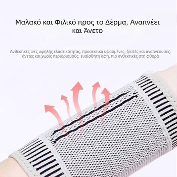 Γραφένιο λουρί καρπού, unisex, για διαστρέμματα και τραύματα, διαπνέουσα για εσωτερικούς και εξωτερικούς αθλητισμούς