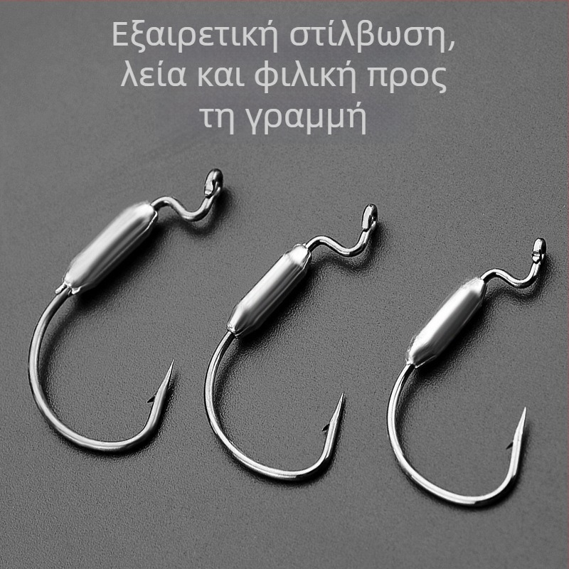7316 Crank Hook με μολυβδινή κεφαλή για μαλακά δολώματα, προστασία από εμπλοκή στον βυθό, Texas Rig για γλυκό και αλμυρό νερό