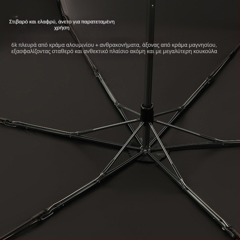 PARACHASE 108 cm πολύ ελαφριά και ευρύχωρη ομπρέλα με βινύλιο κάλυμμα, UV προστασία UPF 50+, ομπρέλα ήλιου και βροχής για γυναίκες