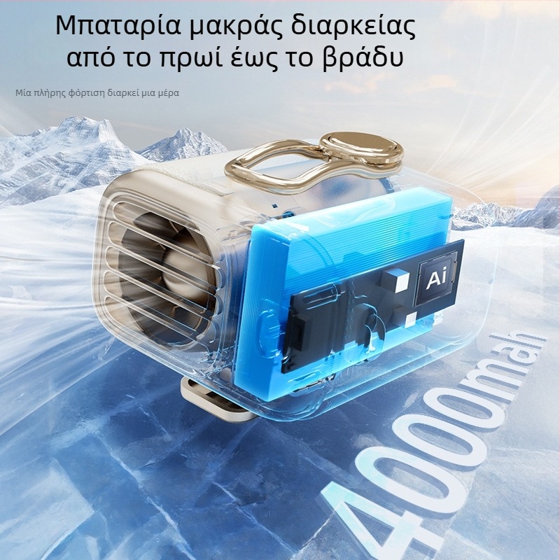 MINI ανεμιστήρας μέσης — φορητός ανεμιστήρας με κλιπ για εξωτερική χρήση, χειροκίνητος ή επιτραπέζιος