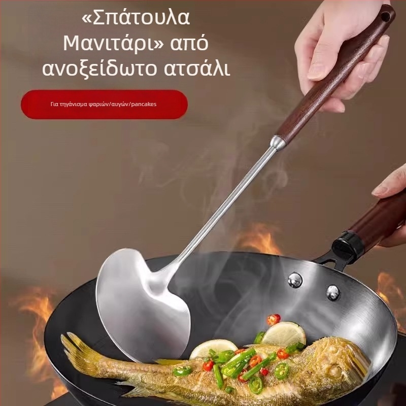 Ανοξείδωτη σπατούλα σε σχήμα μανιταριού, μικρή, αντικολλητική, ανθεκτική σε υψηλές θερμοκρασίες, κουζίνας για μαγείρεμα, τροφίμου ποιότητα για οικιακή χρήση
