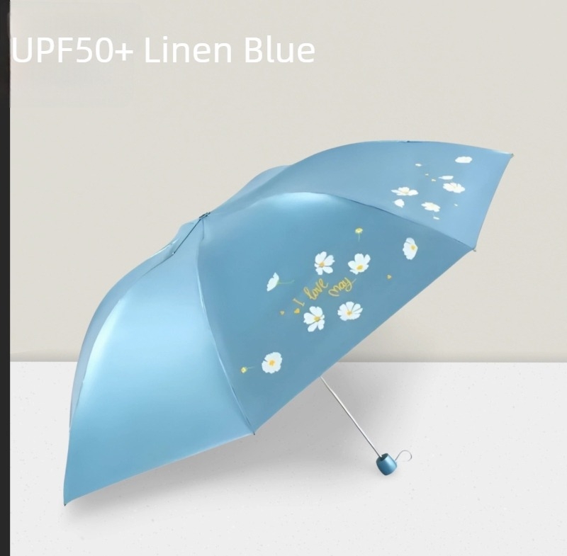 Paradise Umbrella 307E Snow Moon Wind Flower – ομπρέλα ήλιου και βροχής διπλής χρήσης, ultralight ομπρέλα σε σχήμα μολυβιού με εκτύπωση λογότυπου