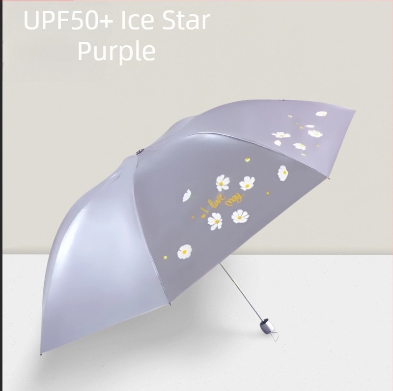 Paradise Umbrella 307E Snow Moon Wind Flower – ομπρέλα ήλιου και βροχής διπλής χρήσης, ultralight ομπρέλα σε σχήμα μολυβιού με εκτύπωση λογότυπου
