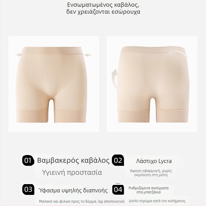 Γυναικείοι σορτς ασφαλείας για το καλοκαίρι, με υψηλή μέση και έλεγχο κοιλιάς, ενιαίο κολάν-σορτς, μεγάλου μεγέθους