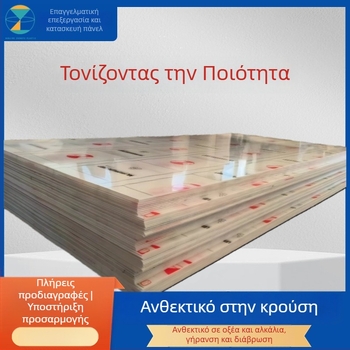 Λευκό-Γκρι PP πλάκα από νέο υλικό, ανθεκτική σε οξέα και αλκάλια, πολυπροπυλενική πλάκα για σκάλες και έπιπλα