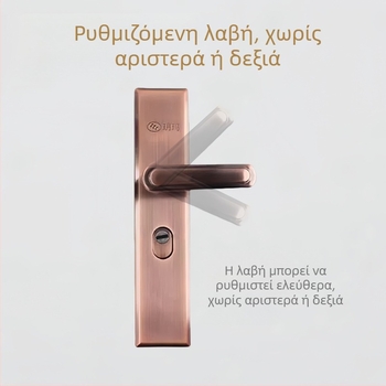 Λαβή πόρτας με αντιδιαρρηκτική προστασία για οικιακή χρήση, παχύτερο πάνελ, διπλή προστασία από διάρρηξη, πολυλειτουργική ρυθμιζόμενη λαβή πόρτας