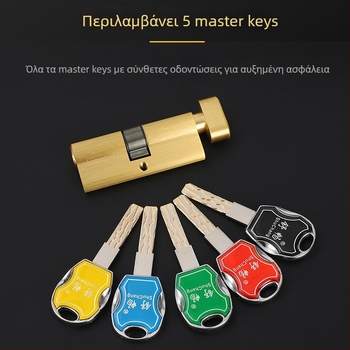 Κύλινδρος κλειδώματος εσωτερικής πόρτας από χαλκό, μοντέλο Super C-Class Blade Small 70