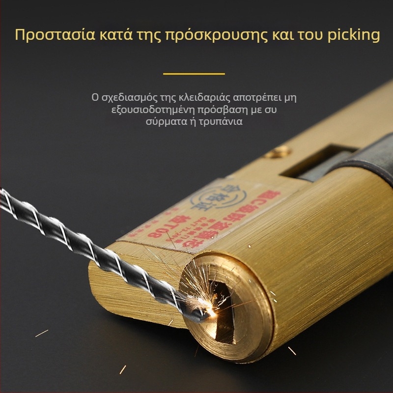 Κύλινδρος κλειδώματος εσωτερικής πόρτας από χαλκό, μοντέλο Super C-Class Blade Small 70