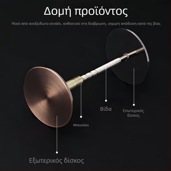 Ρυθμιζόμενος κάλυμμα τρύπας πόρτας από ανοξείδωτο ατσάλι, διακοσμητικό καπάκι για ματάκι πόρτας