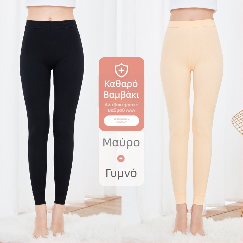 Healthy Birds Καθαρό βαμβάκι, αντιβακτηριακό, ζεστές γυναικείες εσωτερικές παντελόνες από λεπτό βαμβάκι, σε μεγέθη Plus