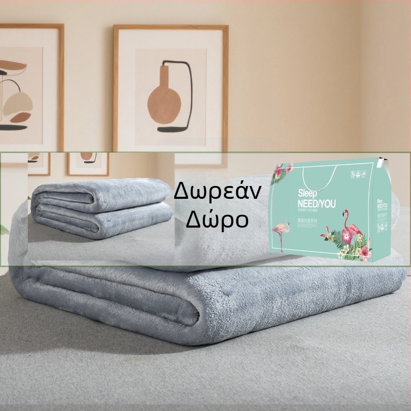Jushuan φλανελενό ριχτάρι για καναπέ — φθινοπωρινό-χειμερινό, υπερπαχύ και ζεστό, Jacquard μοτίβο, μονόχρωμο, ριχτάρι γραφείου ανάπαυσης