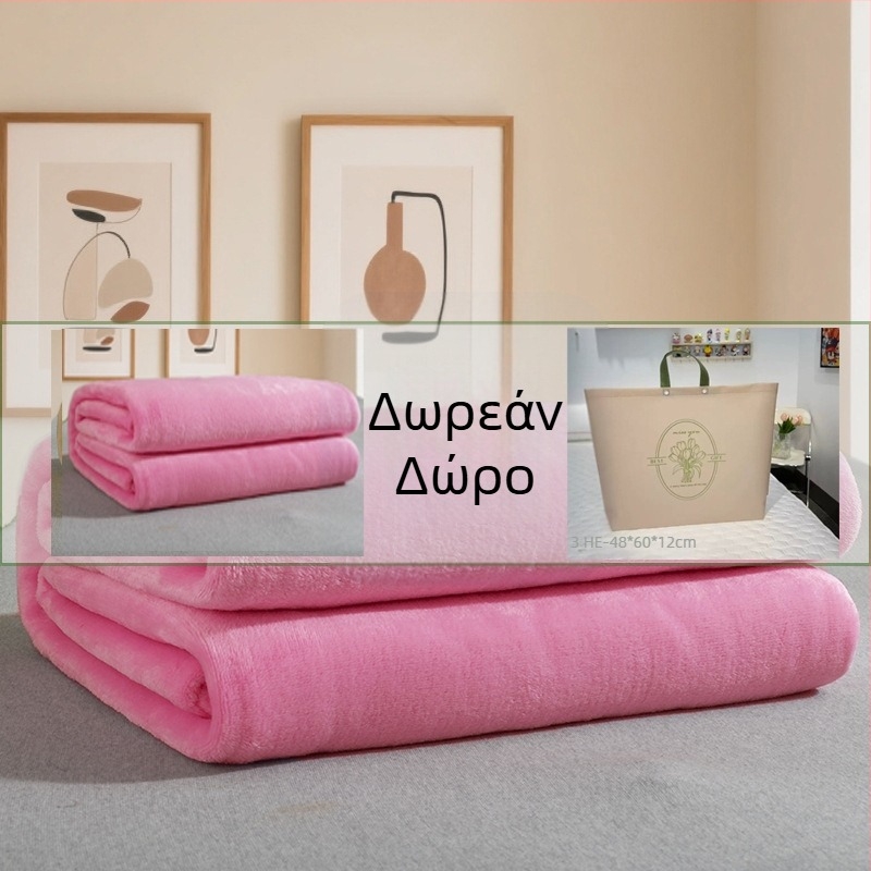 Jushuan φλανελενό ριχτάρι για καναπέ — φθινοπωρινό-χειμερινό, υπερπαχύ και ζεστό, Jacquard μοτίβο, μονόχρωμο, ριχτάρι γραφείου ανάπαυσης