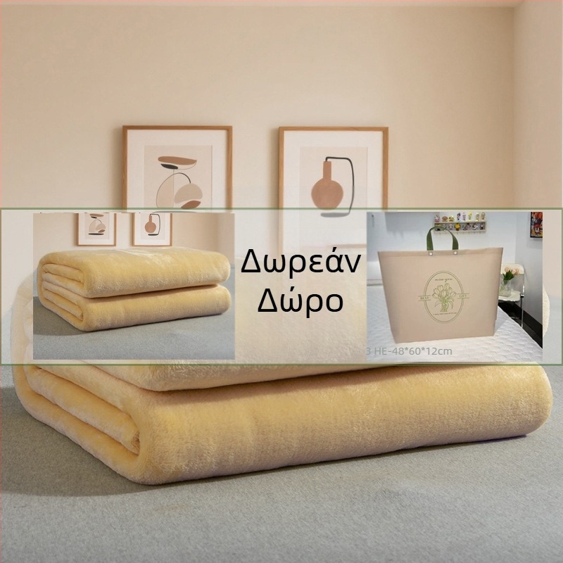 Jushuan φλανελενό ριχτάρι για καναπέ — φθινοπωρινό-χειμερινό, υπερπαχύ και ζεστό, Jacquard μοτίβο, μονόχρωμο, ριχτάρι γραφείου ανάπαυσης