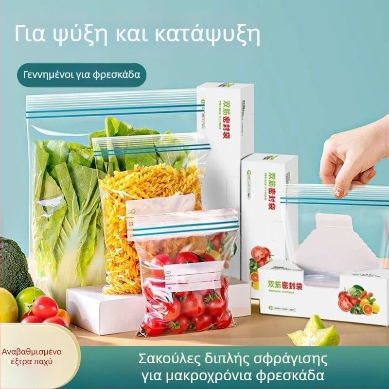 Χοντρωμένες σακούλες διατήρησης φρεσκάδας, αυτοσφραγιζόμενες πλαστικές σακούλες για το ψυγείο