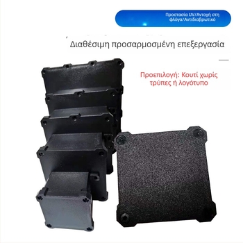 Xineng εξωτερικό IP68 αδιάβροχο κουτί διακλαδώσεων, πυρίμαστο PC πλαστικό, μαύρο, μεγάλο