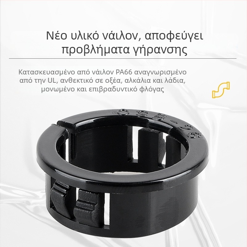 OSB προστατευτικό καλωδίων ανοικτού τύπου, μαύρο νάιλον πλαστικό, βρόχος για καλώδιο και κλιπ στερέωσης για περίβλημα διανομής
