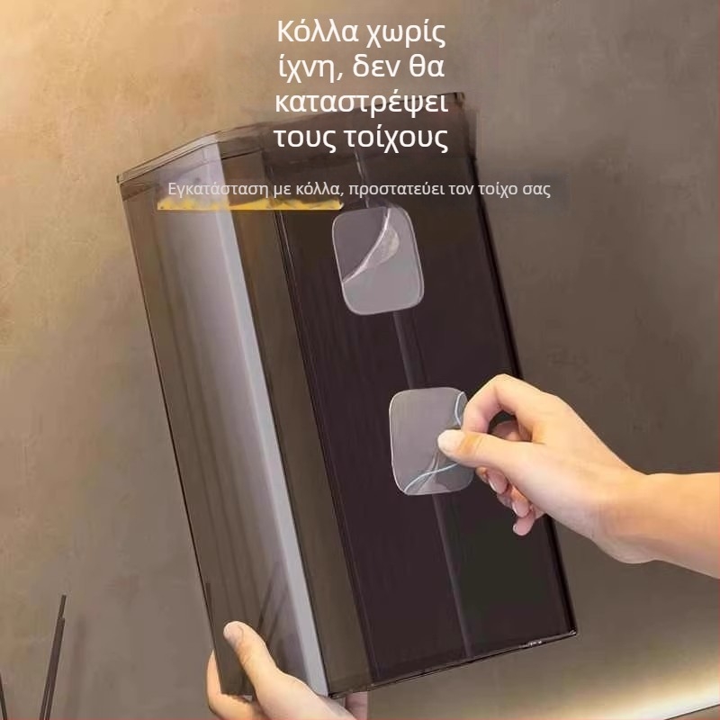 Θήκη αποθήκευσης βρεγμένων μαντηλιών χωρίς διάτρηση, επιτοίχια για μπάνιο, σκανδιναβικού ύφους, θήκη χαρτιού τουαλέτας, ελαφριά πολυτέλεια