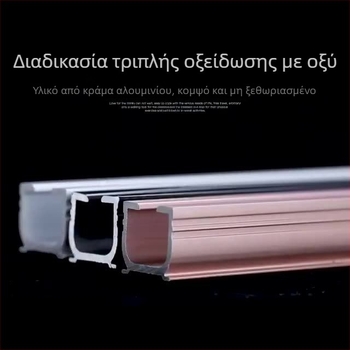Αλουμινένιος οδηγός κουρτινών με διπλή ράγα, ήσυχη επάνω τοποθέτηση, τύπος με γάντζο, τηλεσκοπικοί κυλιόμενοι τροχοί για κουρτίνες