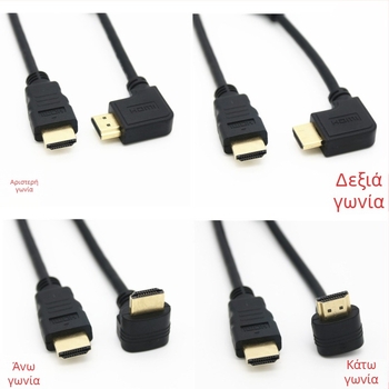 Καλώδιο HDMI με γωνία 90° για τηλεόραση, υπολογιστή και οθόνη – 4K υψηλής ευκρίνειας καλώδιο δεδομένων