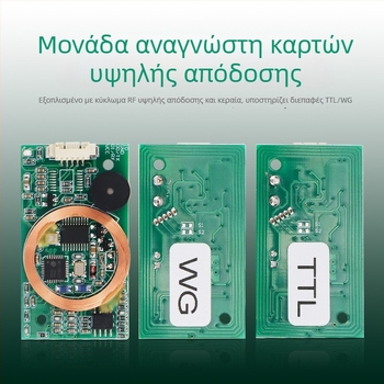 RFID αναγνώστης καρτών διπλής συχνότητας, μοντέλο IDIC, θύρα TTL σειριακή, WG διεπαφή, ενσωματωμένος αισθητήρας ανάγνωσης καρτών και σάρωση γραμμωτού κώδικα για έλεγχο πρόσβασης
