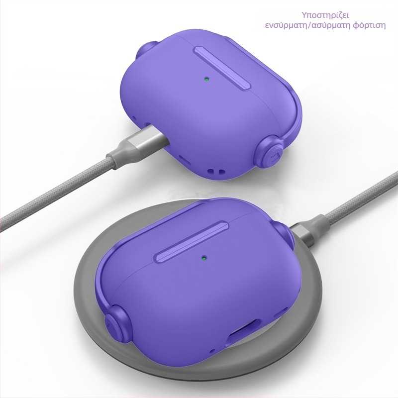Θήκη προστασίας AirPods Pro 3 και AirPods Pro 2 Gen 2 με λουρί Bluetooth και κούμπωμα, θήκη AirPods 4