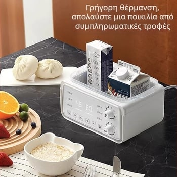 Θερμαντήρας μπιμπερό 2 σε 1 και αποστειρωτής με σταθερή θερμοκρασία για μητρικό γάλα και μπιμπερό