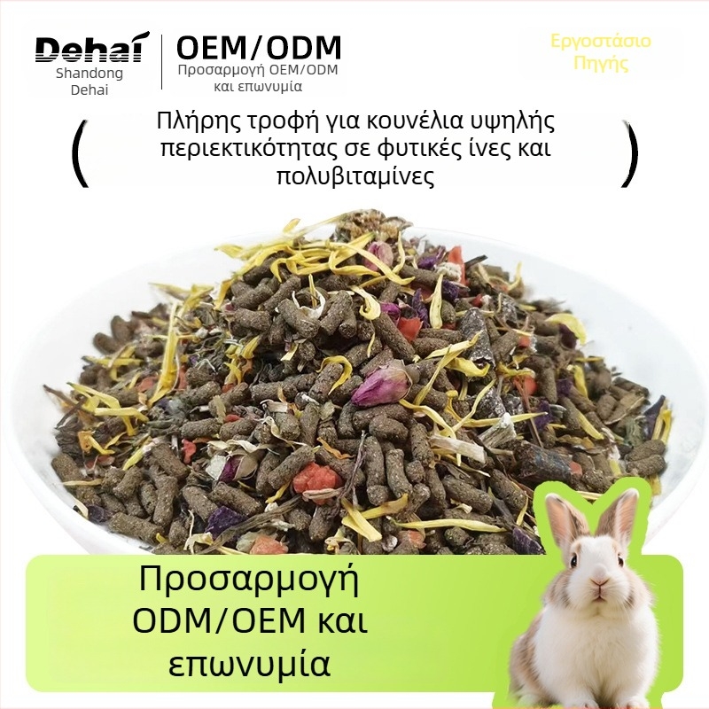 Meizifang Ξηρή τροφή κουνελιών υψηλής περιεκτικότητας σε ίνες για κουνέλια με μακριά αυτιά, ενήλικα και μικρά, 200 g