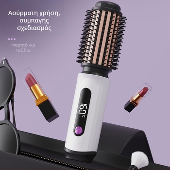 Ασύρματο θερμαινόμενο εργαλείο για μπούκλες και ισιώματα μαλλιών, φιλικό προς τα μαλλιά, φορητός διπλής χρήσης στιλιστής με θέρμανση τουρμαλιν-κεραμική