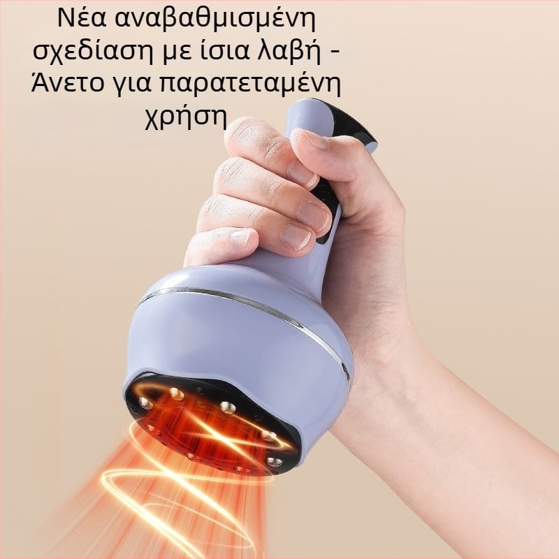 Ηλεκτρική θερμαινόμενη βούρτσα με μεσημβρινό για οικιακή χρήση, πολυλειτουργικό εργαλείο με κύπελλα dan τρίψιμο για ολόκληρο το σώμα