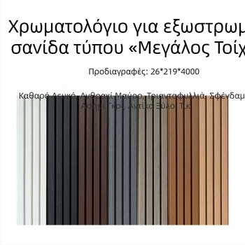 Πάνελ τοίχου WPC από ξύλο-πλαστικό για αυλή, εξωτερική επικάλυψη τοίχων, κατακόρυφα πάνελ