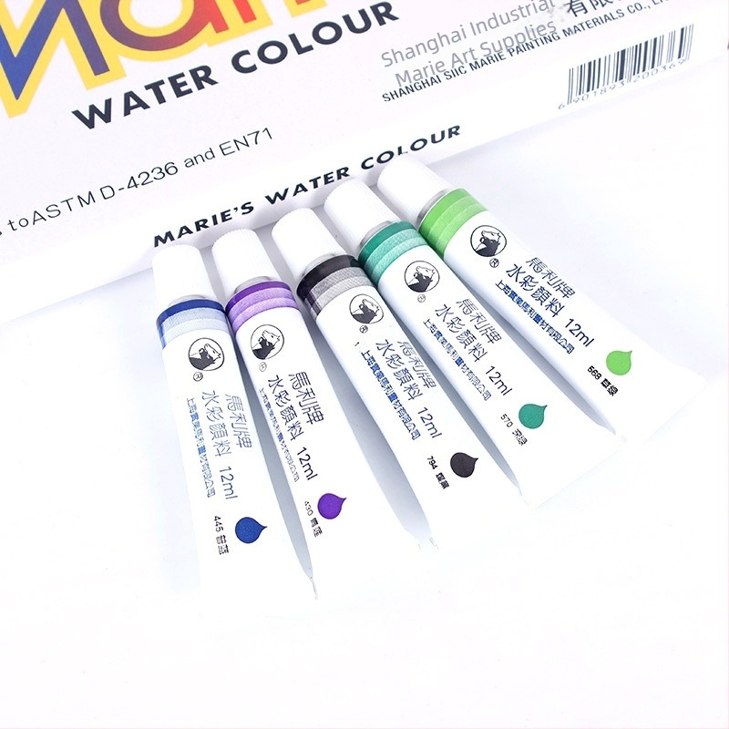 Σετ Marley νεροχρωμάτων, κουτί με σωληνάκια 12 ml, διαθέσιμο σε 12/18/24/36 χρώματα