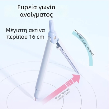 Deli μεταλλικός διαβήτης-στυλό με μηχανισμό εξαγωγής μύτης, επαγγελματικό εργαλείο σχεδίασης, εφεδρικές μύτες για γεωμετρία και μαθηματικά