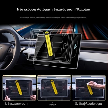 Τέσλα Model 3/Y 2025 προστατευτικό οθόνης κεντρικού πίνακα, tempered φιλμ, διαφανές