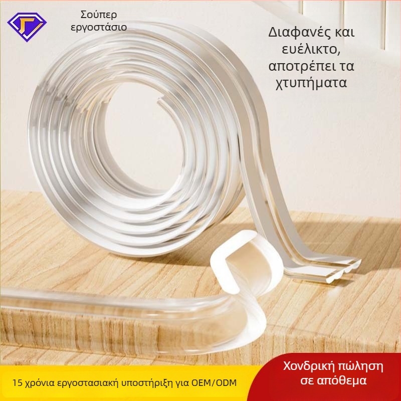 Διαφανείς PVC προστατευτές γωνιών τραπεζιού για νηπιαγωγεία, αυτοκόλλητοι προστατευτικοί γωνίας με ορθή γωνία