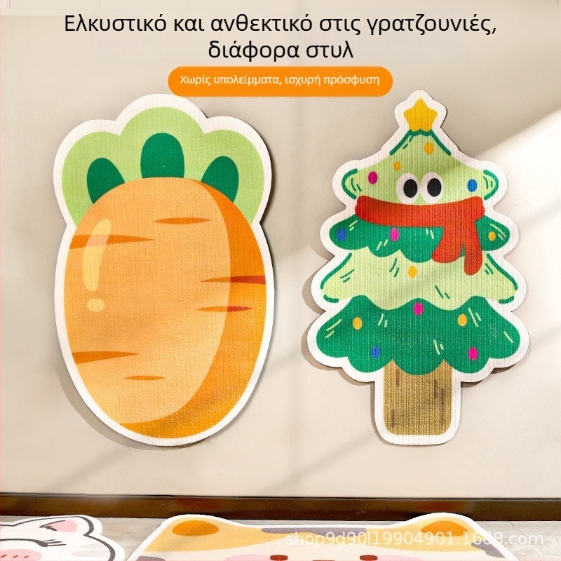 SXP Προσαρμοσμένο ευρωπαϊκού στυλ καρτούν διακοσμητικό για κατοικίδια — αυτοκόλλητο τοίχου για γρατσουνίσματα γάτας