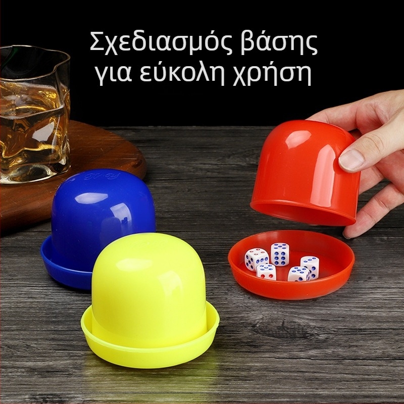 Σετ πλαστικών κύπελλων ζαριών με βάση, για μπαρ και καραόκε