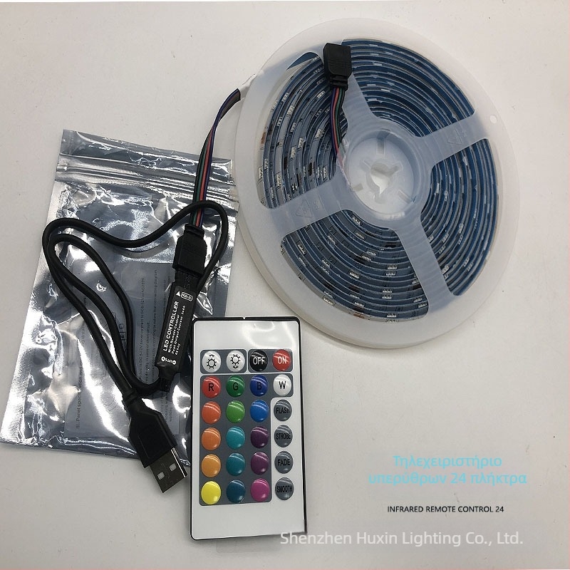 RGB LED ταινία φόντου τηλεόρασης — φωτισμός περιβάλλοντος με συγχρονισμό με τη μουσική, Wi‑Fi/Bluetooth, έξυπνο φωτιστικό για gaming γραφείο